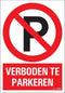 Pickup bord 23x33 cm Combinatie - Verboden te parkeren