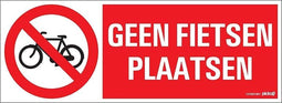 Pickup bord 33x12 cm - Geen fietsen plaatsen