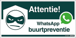 Pickup bord panneau 30x15 cm - WhatsApp Buurtpreventie