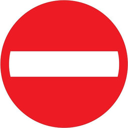 Pickup bord rond diameter 18 cm - Verboden doorgang