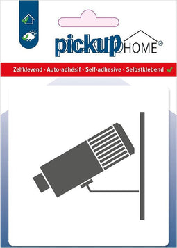 Pickup Camerabewaking wit - 90x90 mm Pictogram Route Acryl