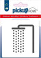 Pickup Douche wit - 90x90 mm Pictogram Route Acryl