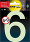 Pickup Glow in the dark Huisnummer 6-9 - 10 cm