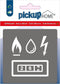 Pickup Meterkast grijs - 90x90 mm Pictogram Route Acryl