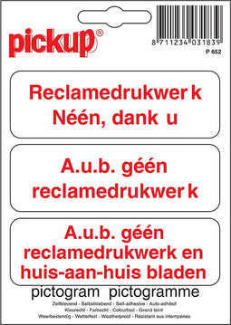 Pickup Pictogram 10x10 cm - Geen reclame