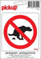 Pickup Pictogram 10x10 cm - Hier geen hondenpoep