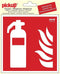 Pickup Pictogram 15x15 cm - Brandblusser - conform ISO 7010
