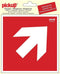 Pickup Pictogram 15x15 cm - Richtingspijl 45 - conform ISO 7010