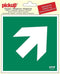 Pickup Pictogram 15x15 cm - Richtingspijl 45 - conform ISO 7010