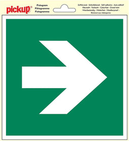 Pickup Pictogram 20x20 cm - Vluchtweg pijl recht