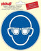 Pickup Pictogram rond diameter 15 cm - Oogbescherming dragen