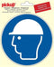 Pickup Pictogram rond diameter 15 cm - Veiligheidshelm dragen