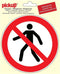 Pickup Pictogram rond diameter 15 cm - Verboden voor voetgangers