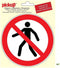 Pickup Pictogram rond diameter 15 cm - Verboden voor voetgangers