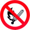 Pickup Pictogram rond diameter 15 cm - Vuur open vlam verboden