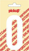 Pickup plakcijfer Nobel 90 mm wit 0 - 310120900