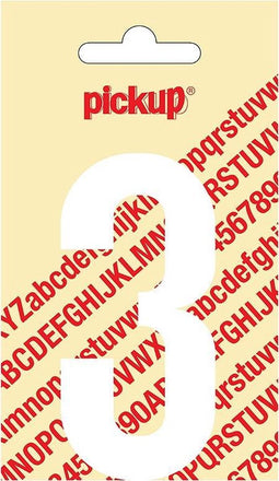 Pickup plakcijfer Nobel 90 mm wit 3 - 310120903