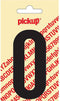 Pickup plakcijfer Nobel 90 mm zwart 0 - 310020900