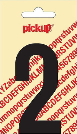 Pickup plakcijfer Nobel 90 mm zwart 2 - 310020902
