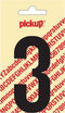Pickup plakcijfer Nobel 90 mm zwart 3 - 310020903