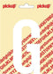 Pickup plakletter Nobel 120mm wit G - 31012120G