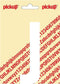 Pickup plakletter Nobel 120mm wit J - 31012120J