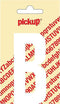 Pickup plakletter Nobel 90 mm wit B - 31012090B
