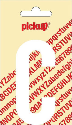 Pickup plakletter Nobel 90 mm wit C - 31012090C