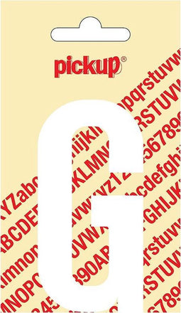 Pickup plakletter Nobel 90 mm wit G - 31012090G