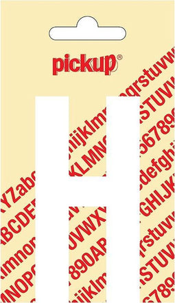 Pickup plakletter Nobel 90 mm wit H - 31012090H