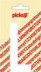 Pickup plakletter Nobel 90 mm wit L - 31012090L