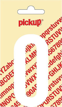 Pickup plakletter Nobel 90 mm wit O - 31012090O