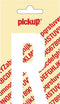 Pickup plakletter Nobel 90 mm wit R - 31012090R