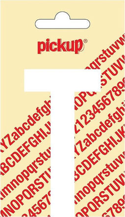 Pickup plakletter Nobel 90 mm wit T - 31012090T
