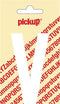Pickup plakletter Nobel 90 mm wit V - 31012090V