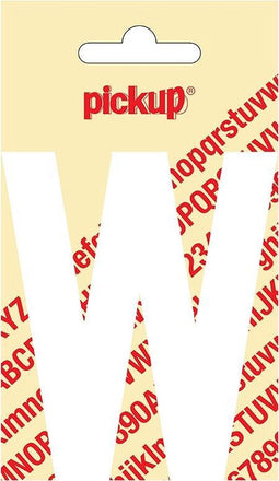 Pickup plakletter Nobel 90 mm wit W - 31012090W
