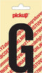 Pickup plakletter Nobel 90 mm zwart G - 31002090G