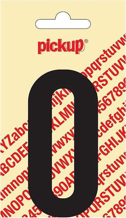 Pickup plakletter Nobel 90 mm zwart O - 31002090O