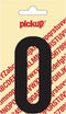 Pickup plakletter Nobel 90 mm zwart O - 31002090O