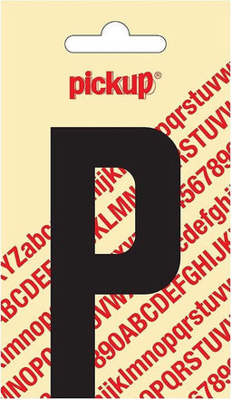 Pickup plakletter Nobel 90 mm zwart P - 31002090P
