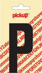 Pickup plakletter Nobel 90 mm zwart P - 31002090P