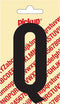 Pickup plakletter Nobel 90 mm zwart Q - 31002090Q