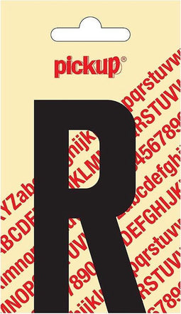 Pickup plakletter Nobel 90 mm zwart R - 31002090R