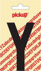Pickup plakletter Nobel 90 mm zwart Y - 31002090Y