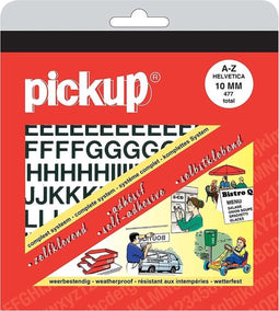 Pickup plakletters boekje Helvetica zwart - 10 mm