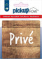 Pickup Privé hout - 90x90 mm Pictogram Route Acryl