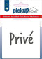 Pickup Privé wit - 90x90 mm Pictogram Route Acryl