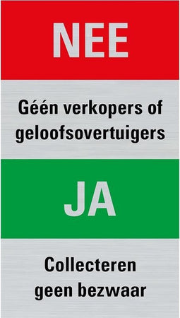 Pickup Route Alulook 44x80 mm Nee Geen verkopers of geloofsovertuigers Ja Collecteren geen bezwaar