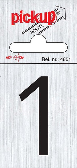 Pickup Route alulook 60x44 mm - cijfer 1 - zelfklevend