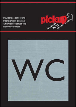 Pickup Route Alulook Alu Picto 80x80 mm - wc (toilet)